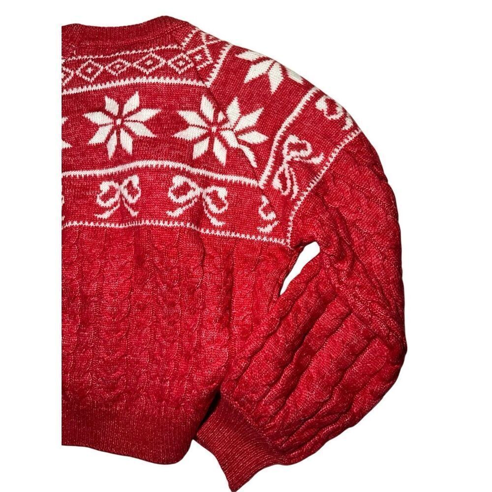 Forever 21 | FAIR ISLE BOW CABLE KNIT SWEATER - Picture 3 of 6